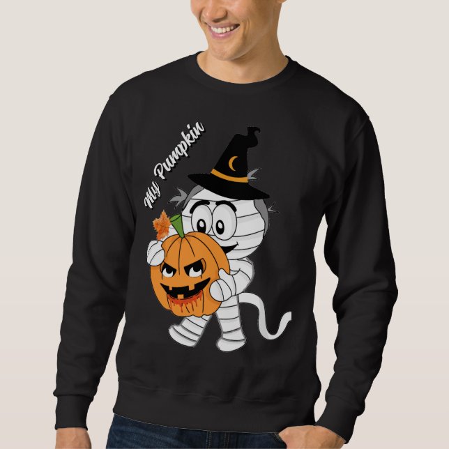 Moletom Vestido de horror da abóbora do Halloween (Frente)