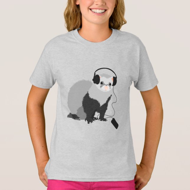 Moletom Vestido engraçado da doninha do melómano (Frente)