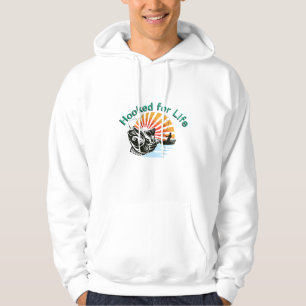 Moletom Vestido por uma vida pescando capuz