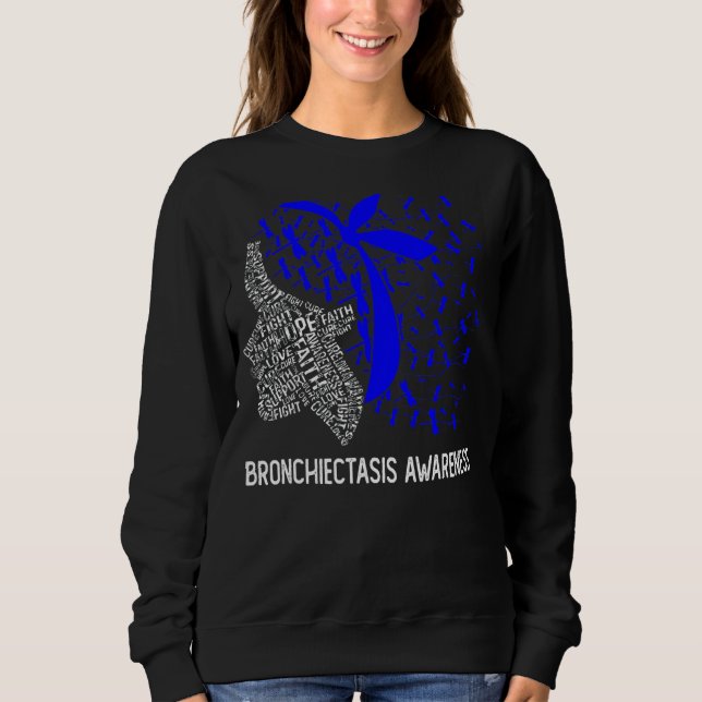 Moletom Vestimos Azul Para A Consciência Bronquiectasis 1 (Frente)