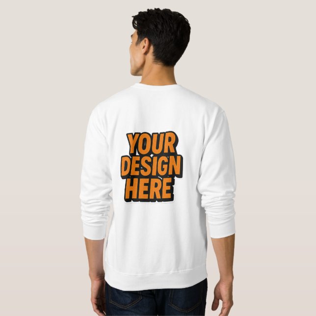 Moletom Vestuário Personalizável | DESIGN AQUI (Parte Traseira Completa)