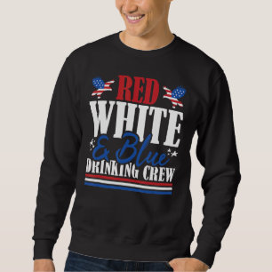 Moletom Veterano dos EUA Sinalizador Vermelho Branco e Beb