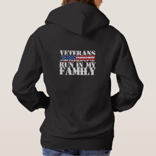 Moletom Veteranos Militares Correm em Minha Família - Corr