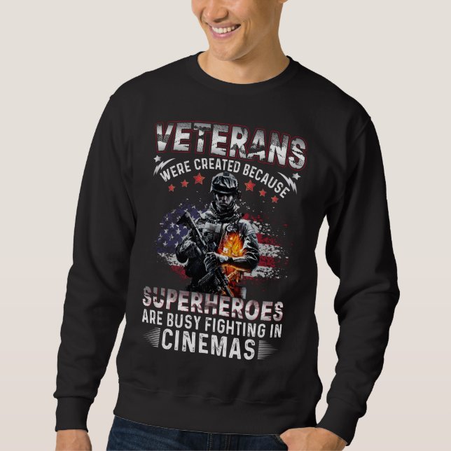 Moletom Veteranos Porque Super-Heróis Ocupados em Cinemas (Frente)