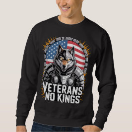 Moletom Veterans No Kings Wolf Design for Proud Military