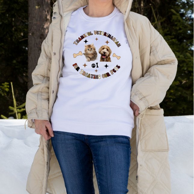 Moletom Veterinária grata por tratar nossos animais (Criador carregado)