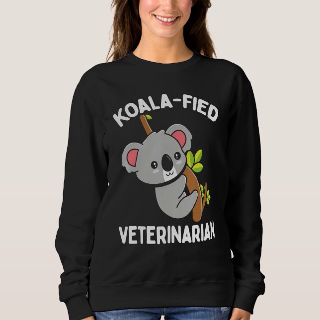 Moletom Veterinarian Appreciaton Koalafied Vet School Koal (Frente)