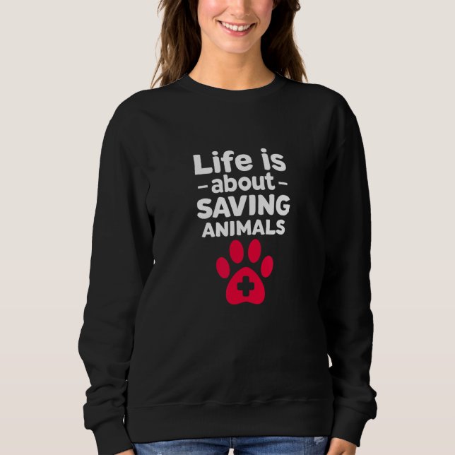 Moletom Veterinarian Vet Tech Assistant Life É Sobre Savi (Frente)
