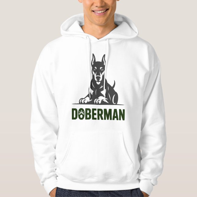 Moletom Vetor de Cores do Cão Doberman 2 (Frente)