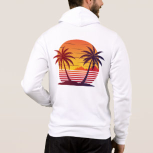 Moletom Vetor de pôr do sol com palmeiras