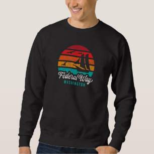 Moletom Via Federal Wa Federal Way Washington Retro Sunset