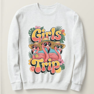 Moletom Viagem das meninas design de verão flamingo