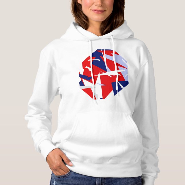 Moletom Vibes Positivos Vermelho Azul Branco (Frente)