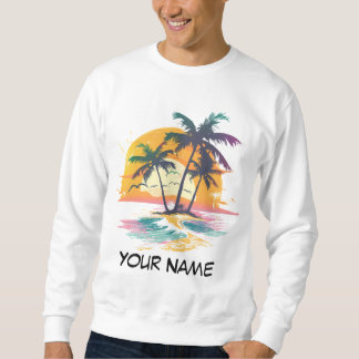 Moletom Víblias Tropicais Sunset - Palm Trees & Beach Desi