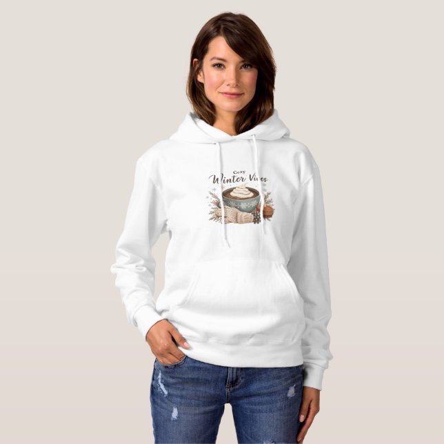 Moletom Vibrações Aconchegantes de Inverno – Design de Inv (Frente Completa)