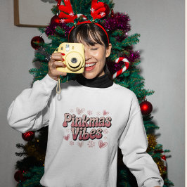 Moletom Vibrações de Pinkmas | Natal Rosa Feminino Fofo