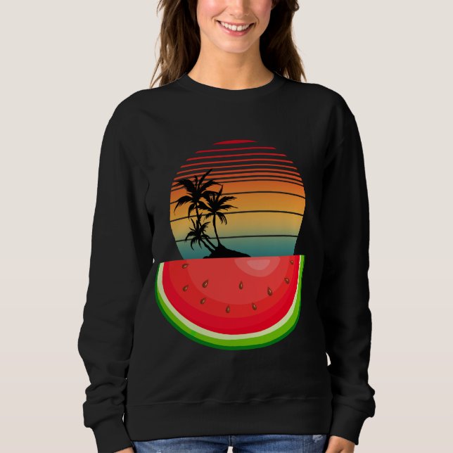 Moletom Vibrações de Verão Pôr do Sol Melancia  (Frente)
