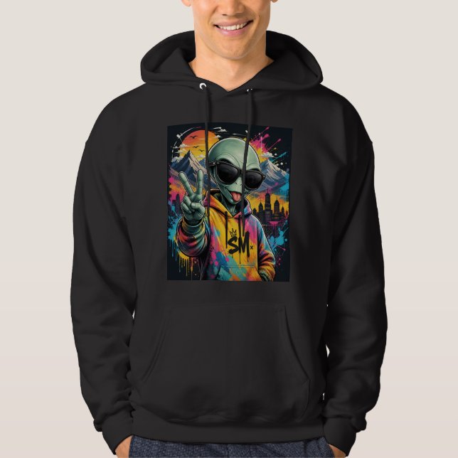 Moletom Vibrações Divertidas de Alien (Frente)