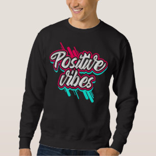 Moletom Vibrações Retro Positivas Grafite Script - Rosa e