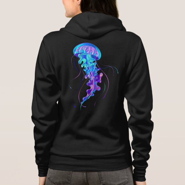 Moletom Vibrant Color Glowing Jellyfish (Verso)