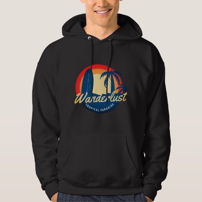 Moletom Vibrante com Tema de Praia para Amantes de (Frente)