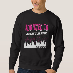 Moletom Viciado em Montauk Humor de Férias Viagem Nova Yor