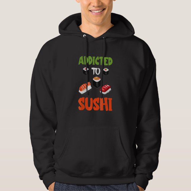 Moletom Viciado Em Sushi Japonês Sushi Comida Asiática Ási (Frente)