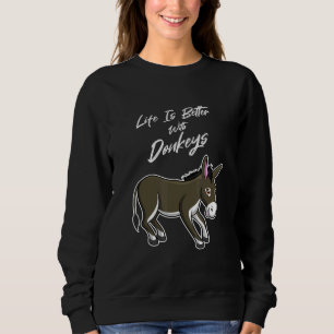 Moletom Vida Com Donkeys Cute Baby Donkey