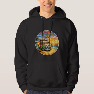 Moletom Vida de Aventura Retro Hippie Gráfico de Pôr do So