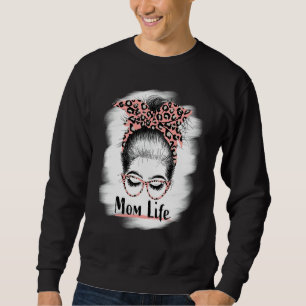 Moletom Vida De Mãe Coque Desarrumado Óculos De Sol Mãezin