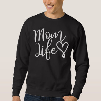Moletom Vida de Mãe em Letra Branca Chic Coração
