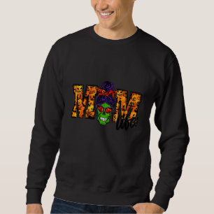 Moletom Vida de Mãe no Halloween 2022 Coque Desarrumado Mã