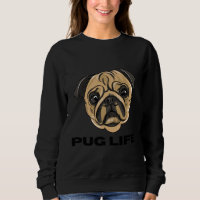 Vida de Pug - Rosto de Pug Fofo Desenho Animado