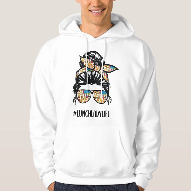 Moletom Vida de senhora do almoço Cabelo desarrumado Óculo (Frente)
