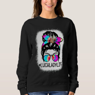 Moletom Vida de Senhora do Almoço Tie Dye Coque Desarrumad