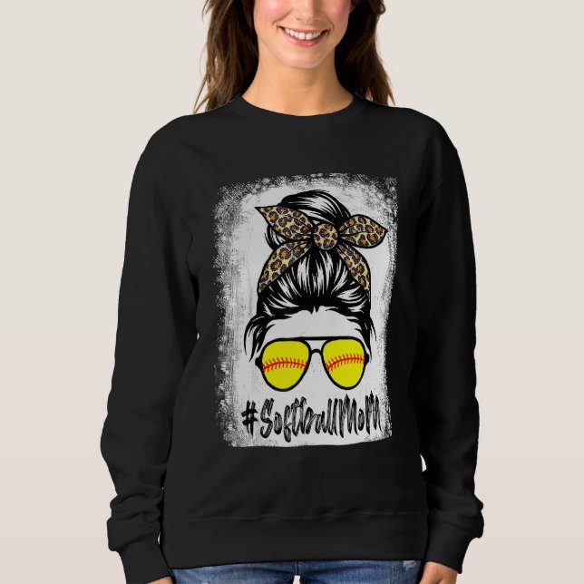 Moletom Vida De Softball Sangrada Com Leopardo E Arma Mens (Frente)