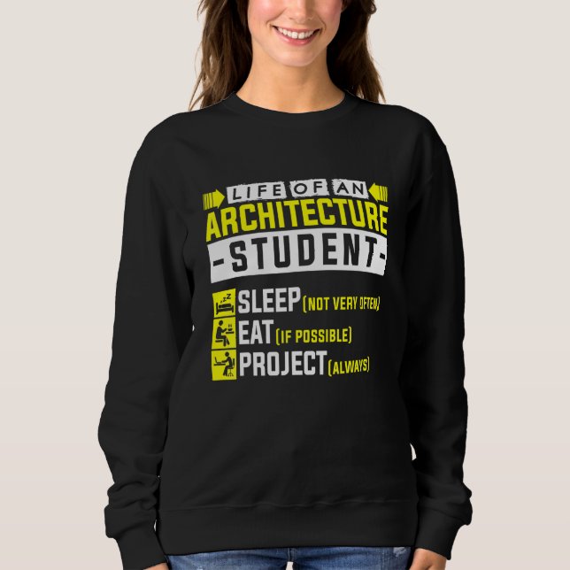 Moletom Vida De Um Arquiteto De Estudantes De Arquitetura (Frente)