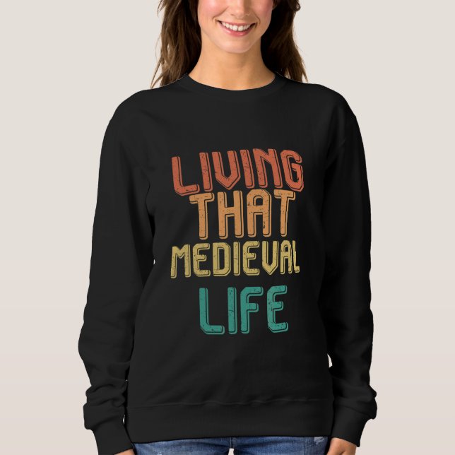 Moletom Vida retrô que leva aquela vida MEDIEVAL (Frente)