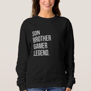Moletom Vídeo do jogo de legenda do filho irmão Gamer