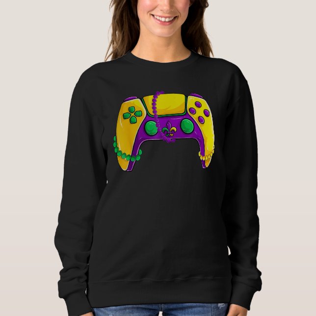 Moletom Video Game Beads Kids Mardi Gras Shirts, Gamer Boy (Frente)
