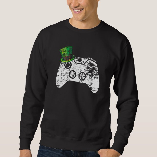Moletom Video Game Gaming St Patricks Day Gamer Boys Lepre (Frente)