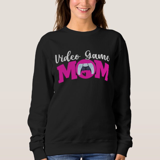Moletom Video Game Mom Cute Letter Print Women Cute Mother (Frente)