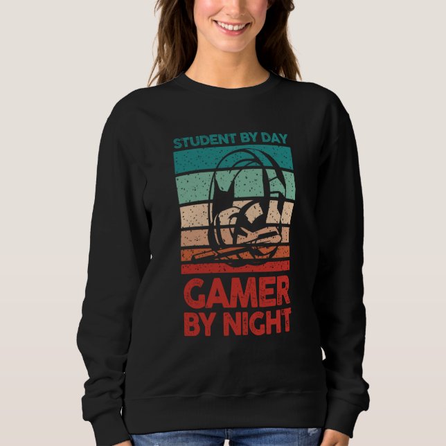 Moletom Video Gamer Gaming Student By Day Gamer By Night (Frente)