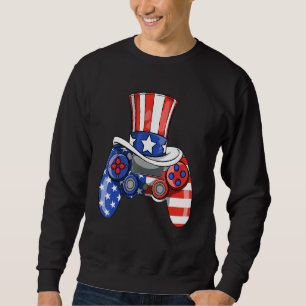 Moletom Vídeo Jogo 4 de julho Controlador American Flag Ki