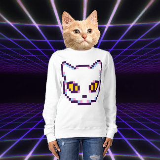 MOLETOM VIDEO KITTY CAT PIXEL ART SWEATSHIRT