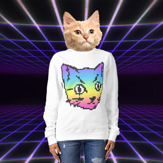 MOLETOM VIDEO KITTY CAT PIXEL ART SWEATSHIRT