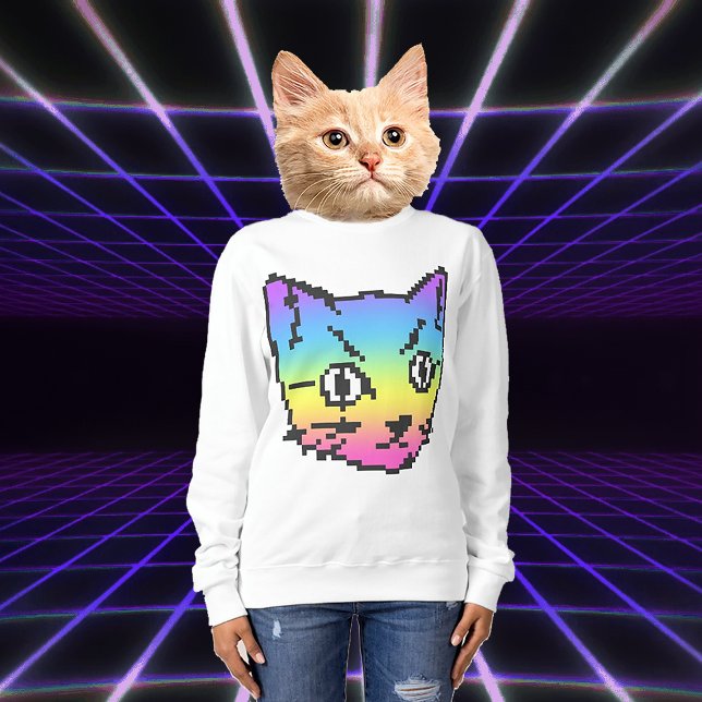 MOLETOM VIDEO KITTY CAT PIXEL ART SWEATSHIRT (Criador carregado)