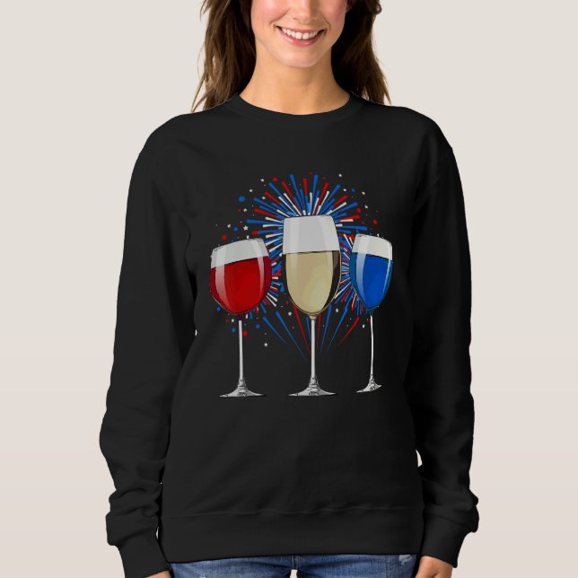 Moletom Vidro De Vinho Vermelho Branco E Azul (Frente)