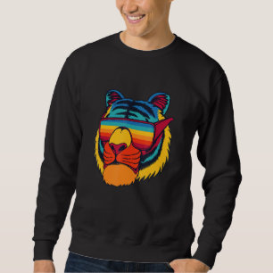 Moletom Vidros de Tigre Legal de Bengala Tigre Colorido L