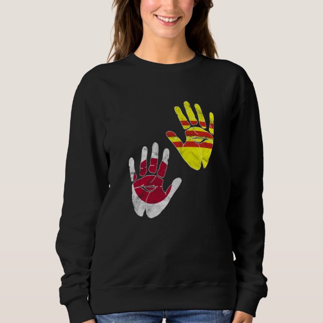 Moletom Vietnam Viet Kieu Flag Japanese Japan Proud Mixed  (Frente)